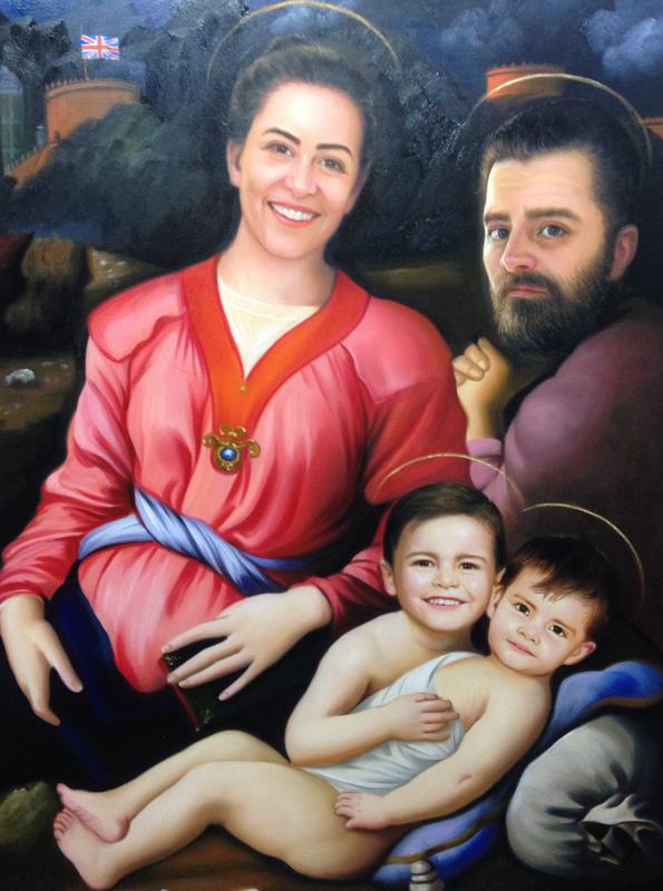 A family painted as Renaissance nobility