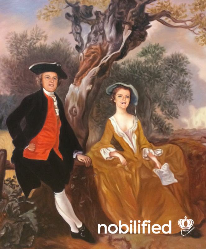 A couple in gold, painted under the old oak