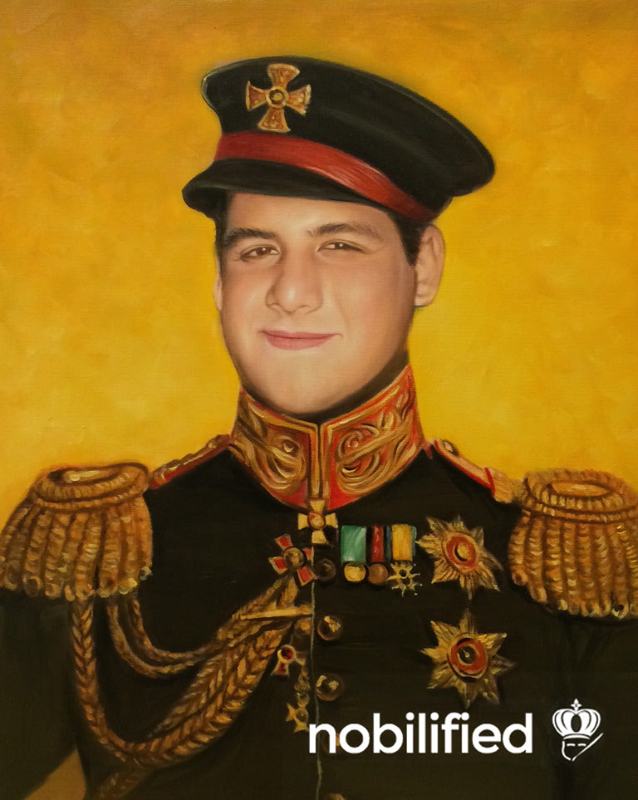 Painted as a decorated royal officer