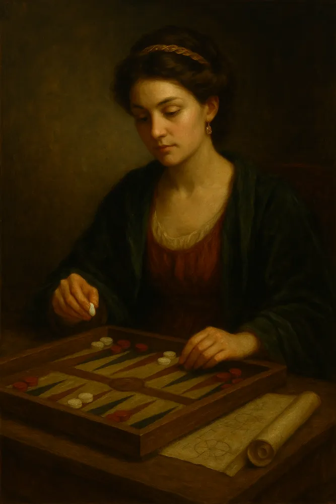Woman Backgammon