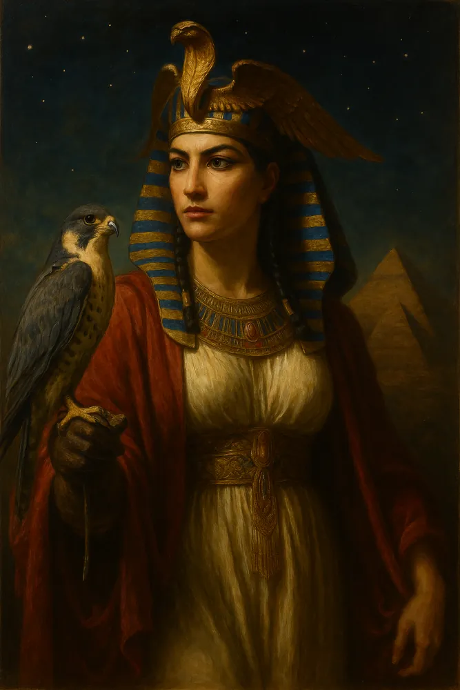 Cleopatra with Falcon