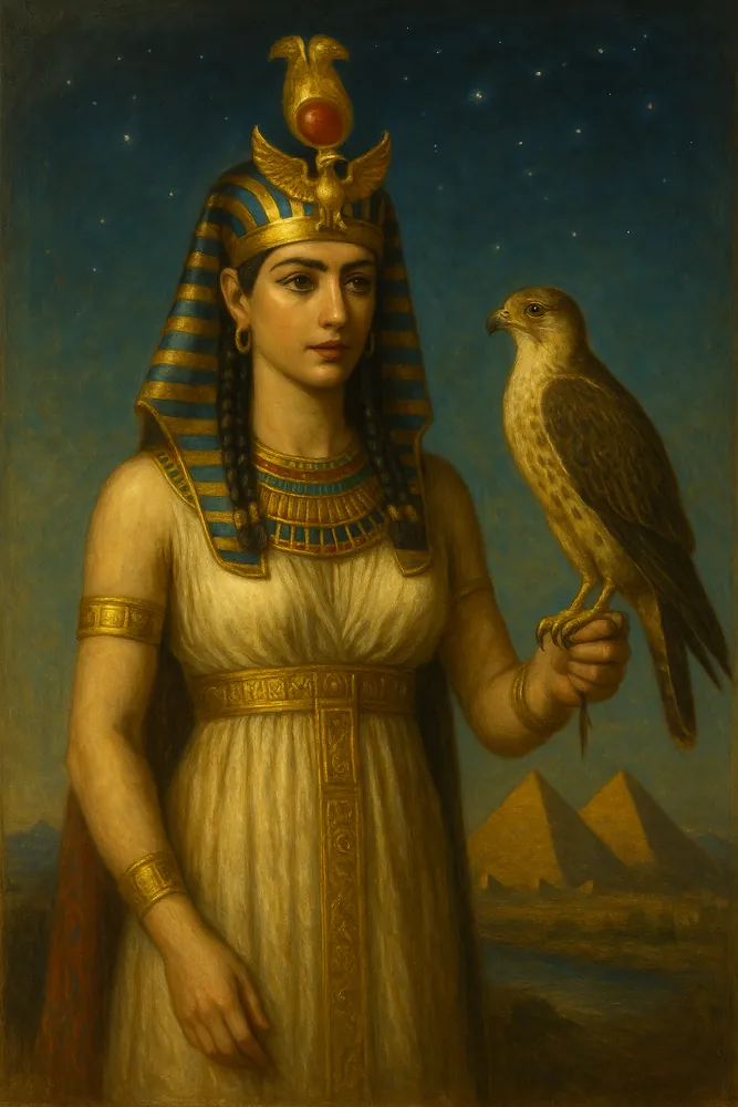 Cleopatra with her Falcon