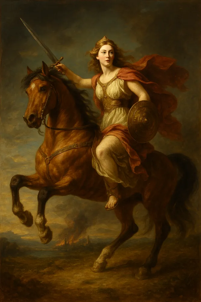 Helen of Troy on a Horse