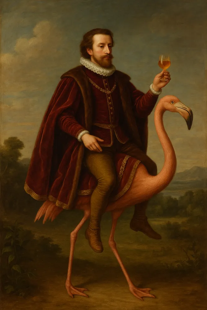 Cocktail and Flamingo