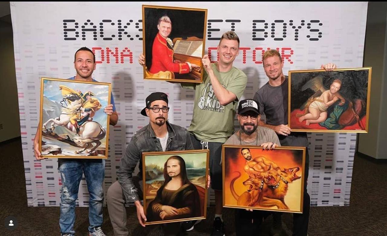 The Backstreet Boys — all five, each one hand-painted