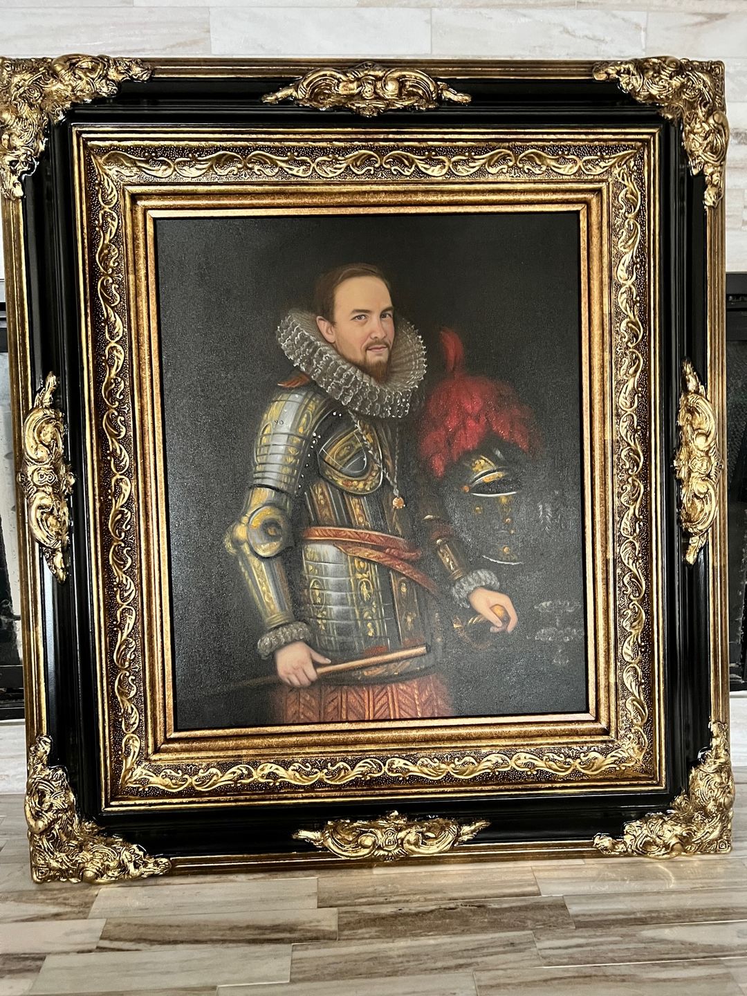 Oil on canvas, in a hand-finished baroque frame